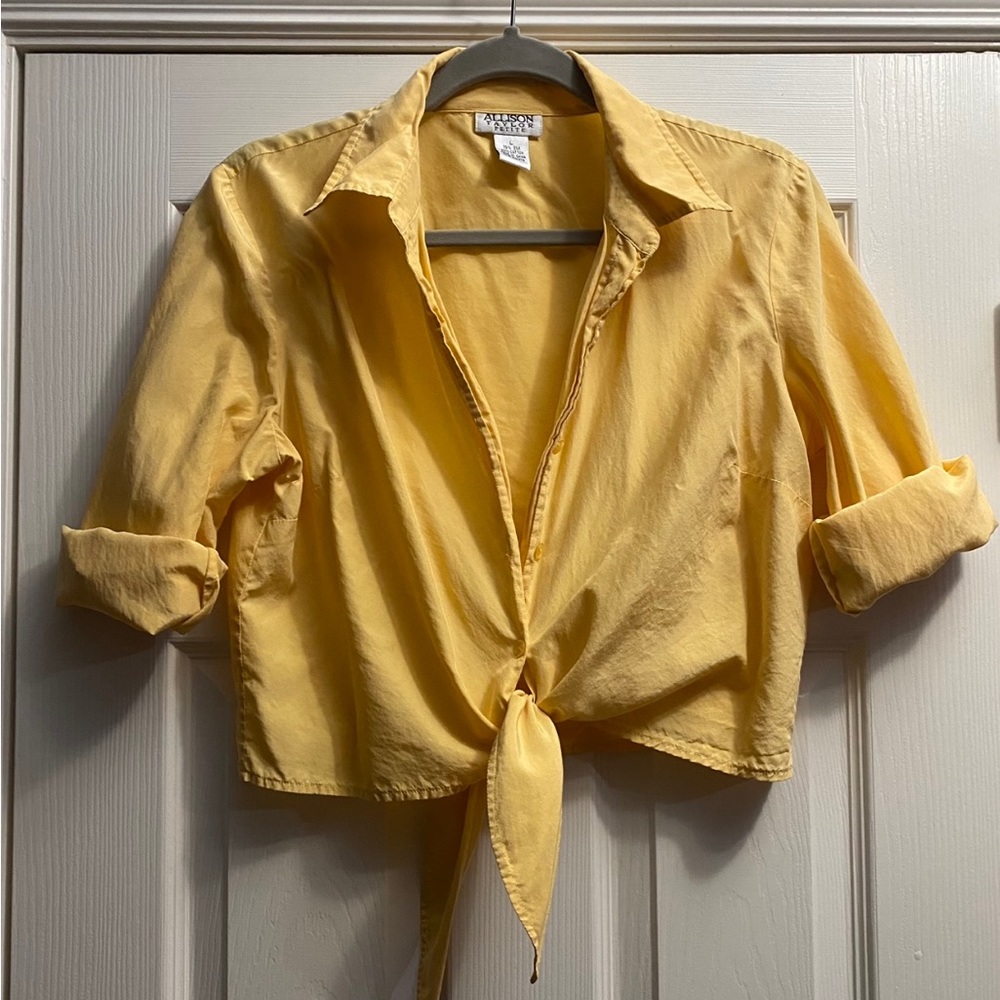 Y2K Vintage Allison Taylor Cropped Top Silk Sz PX Sexy